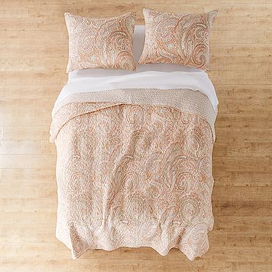 Levtex Spruce Coral Quilt Set with Shams