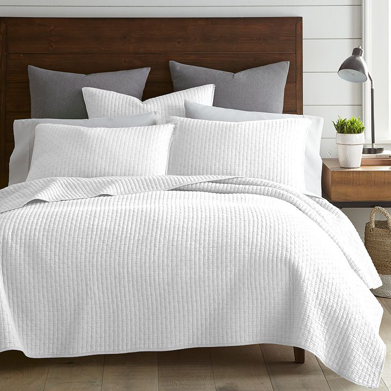 UPC 190945049537 product image for Levtex Home Cross Stitch Quilt Set, Bright White | upcitemdb.com