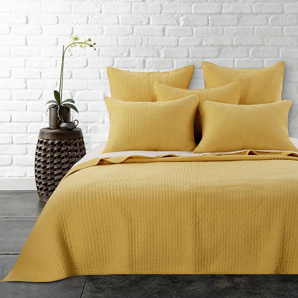Levtex Home Cross Stitch Quilt Set - Yellow (FULL/QUEEN)