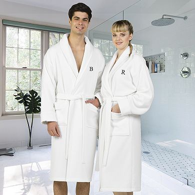 Linum Home Textiles Turkish Cotton Personalized Waffle Terry Bathrobe