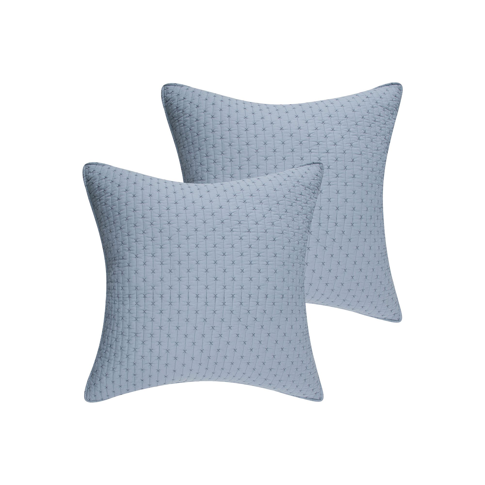 Levtex Home Cross Stitch Euro Sham, Blue