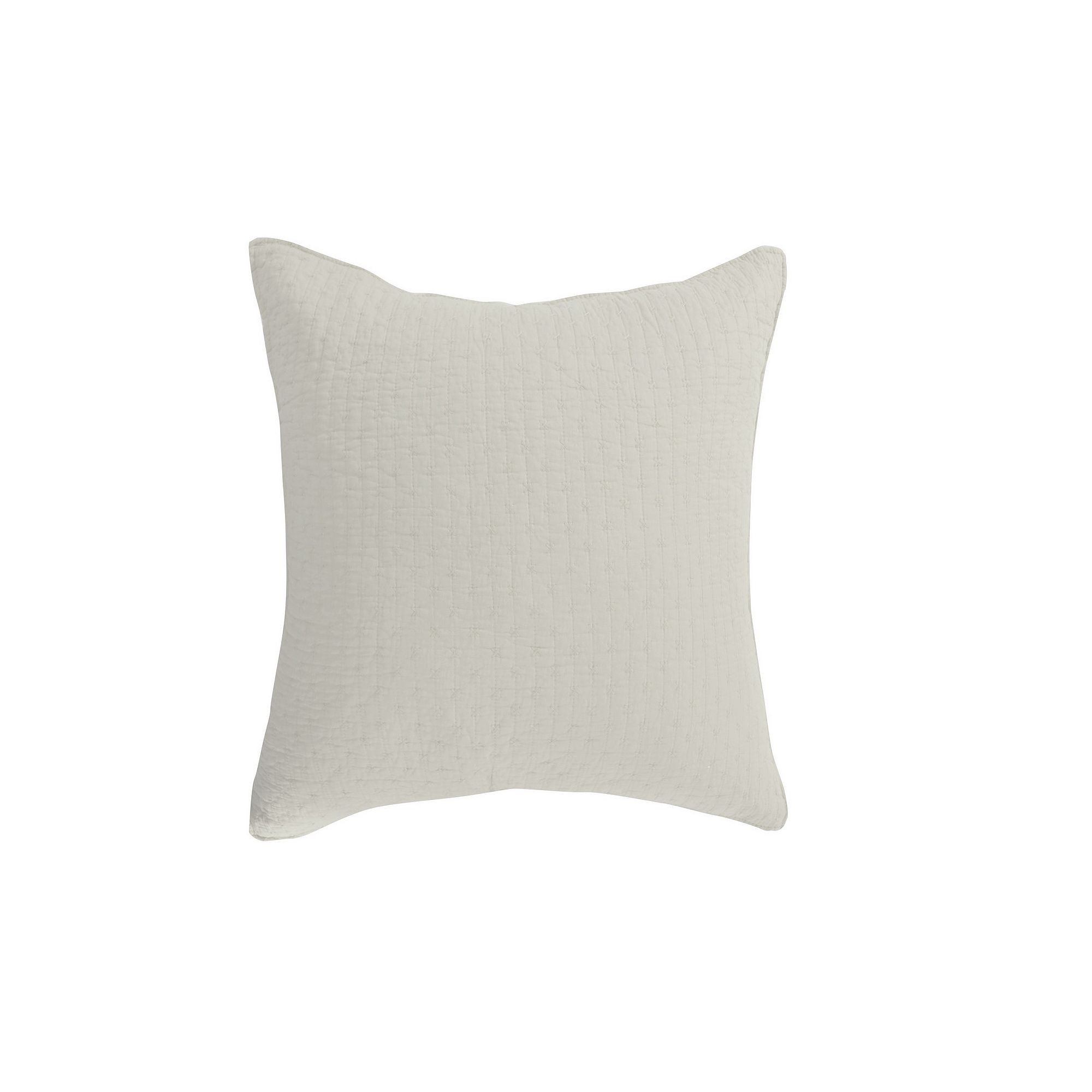 Levtex Home Cross Stitch Euro Sham, Ivory