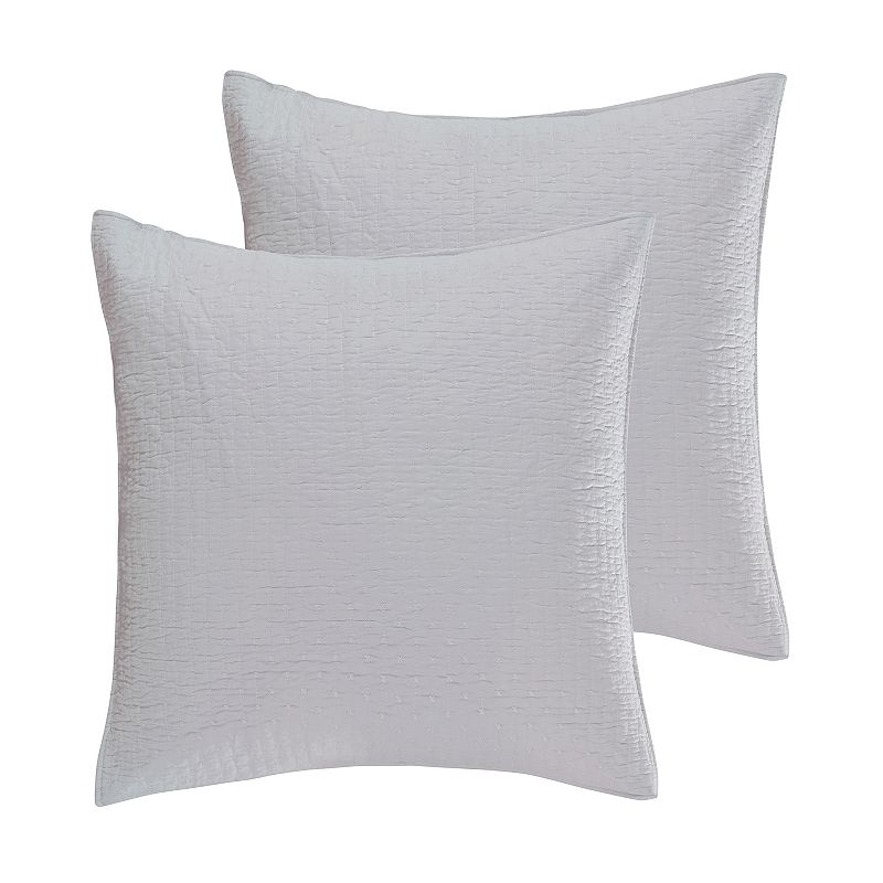 81083132 Levtex Home Cross Stitch Euro Sham, Grey sku 81083132