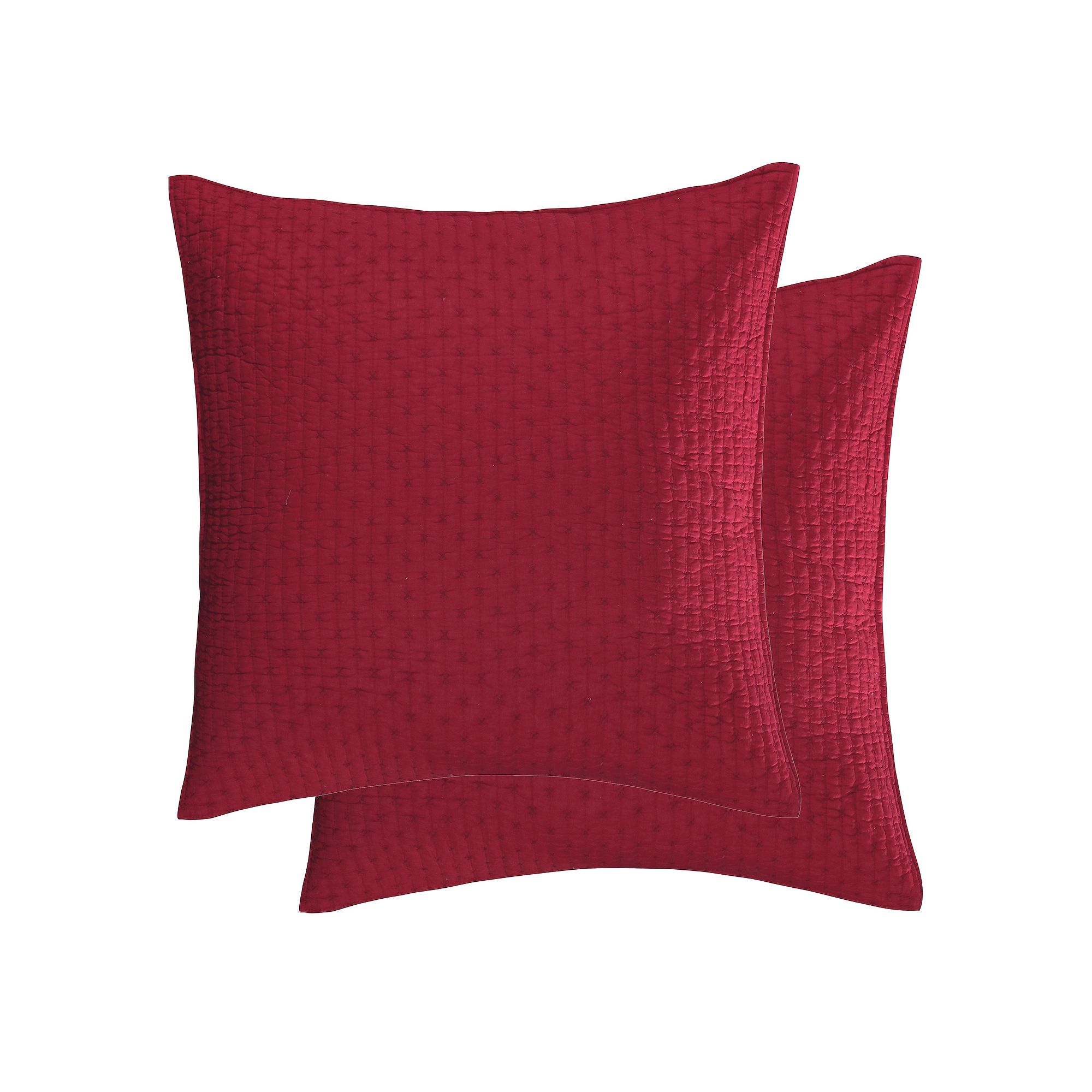Levtex Home Cross Stitch Euro Sham, Red