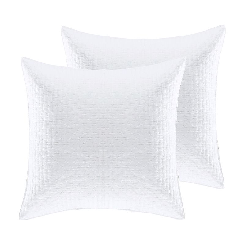 Levtex Home Cross Stitch Euro Sham, White