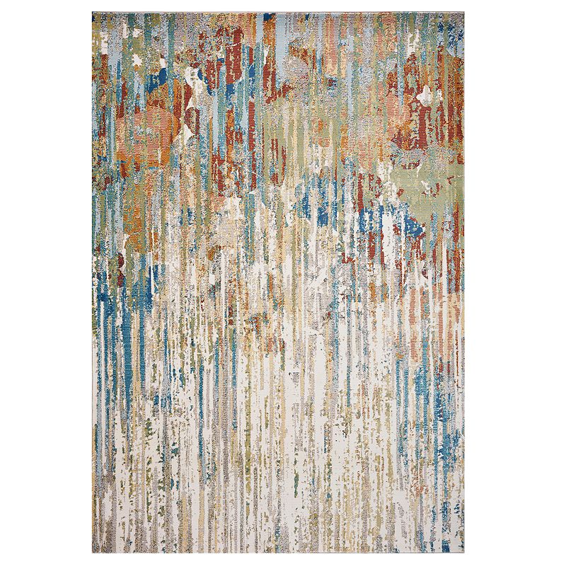 KAS Rugs Arte Elements Abstract Rug, White, 4X6 Ft