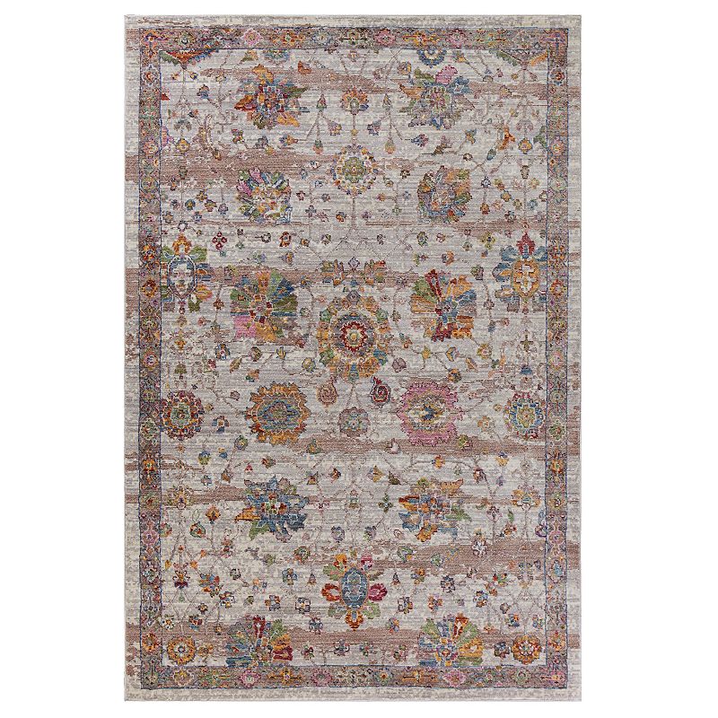 KAS Rugs Ashton Lara Framed Rug, Grey, 8X11 Ft