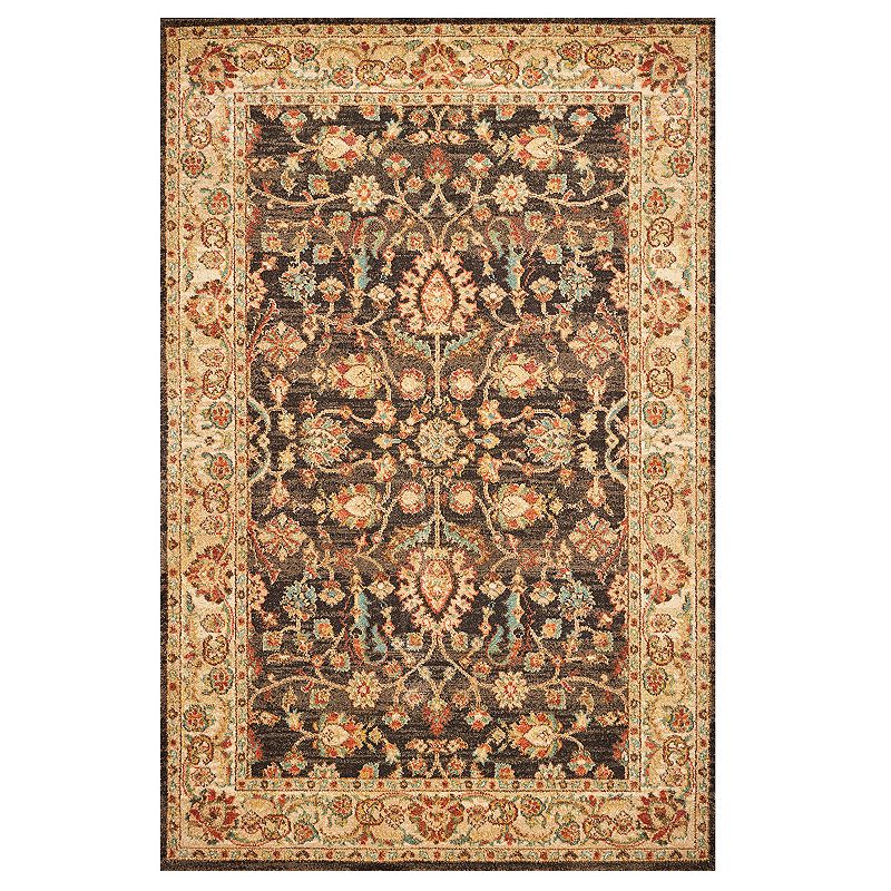 KAS Rugs Casablanca Framed Traditional Rug, Brown, 8X11 Ft