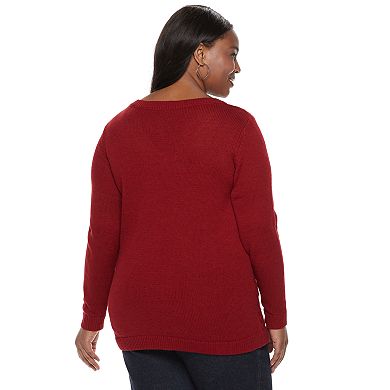 Plus Size Croft & Barrow® V-Neck Sweater