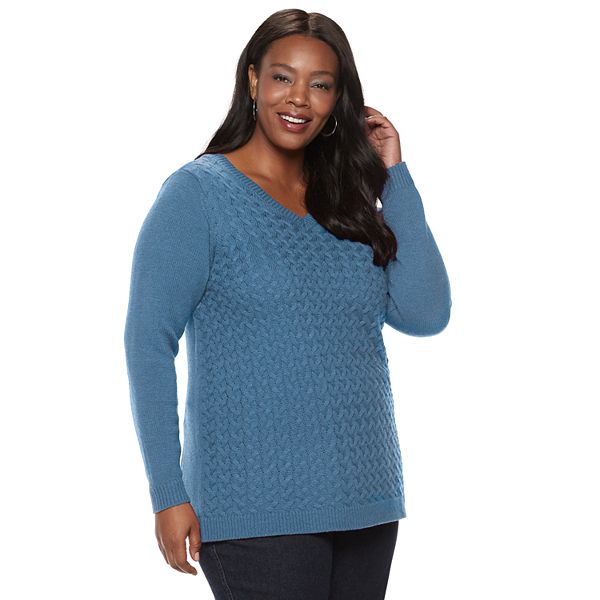 Plus Size Croft & Barrow® V-Neck Sweater