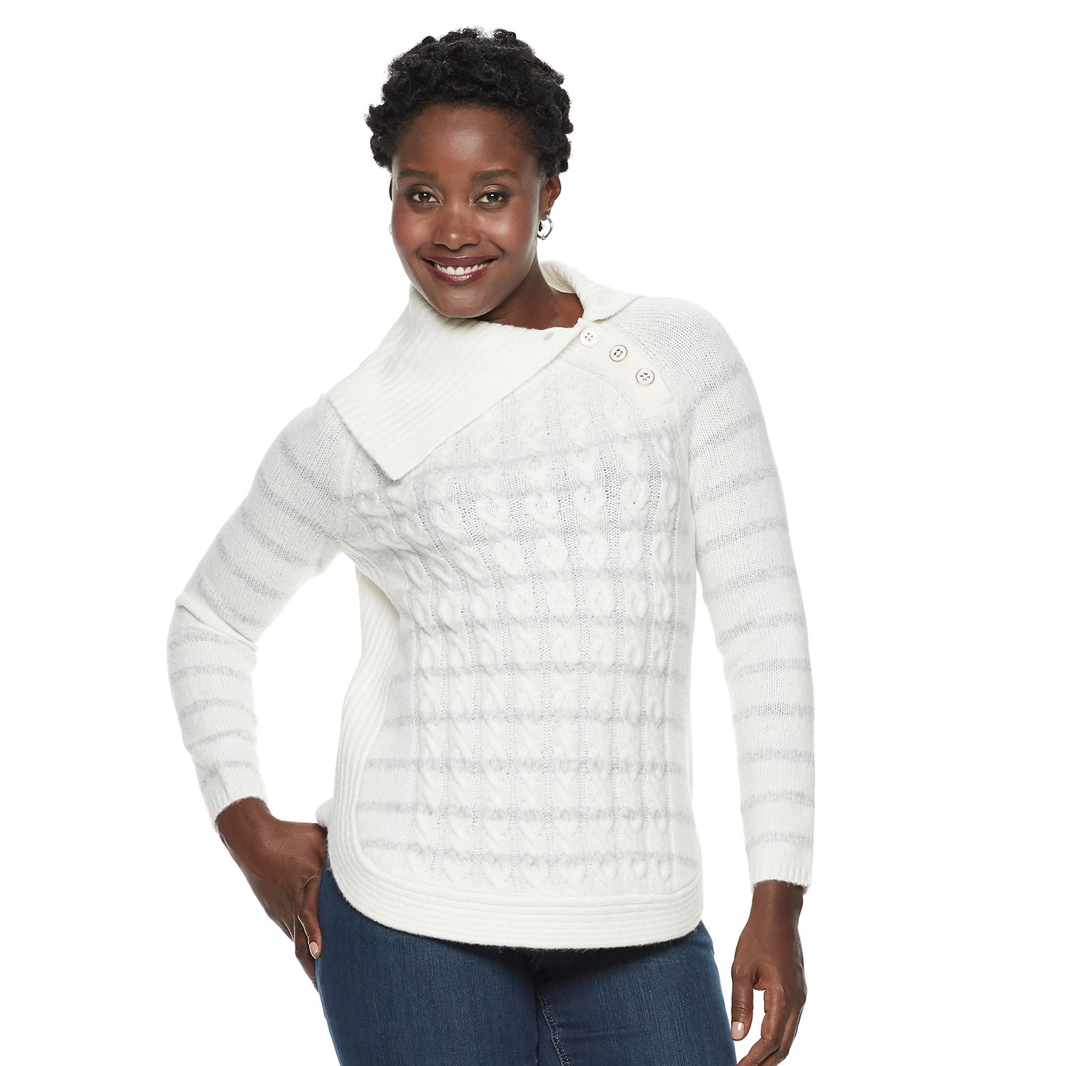 kohls womens cable knit sweater