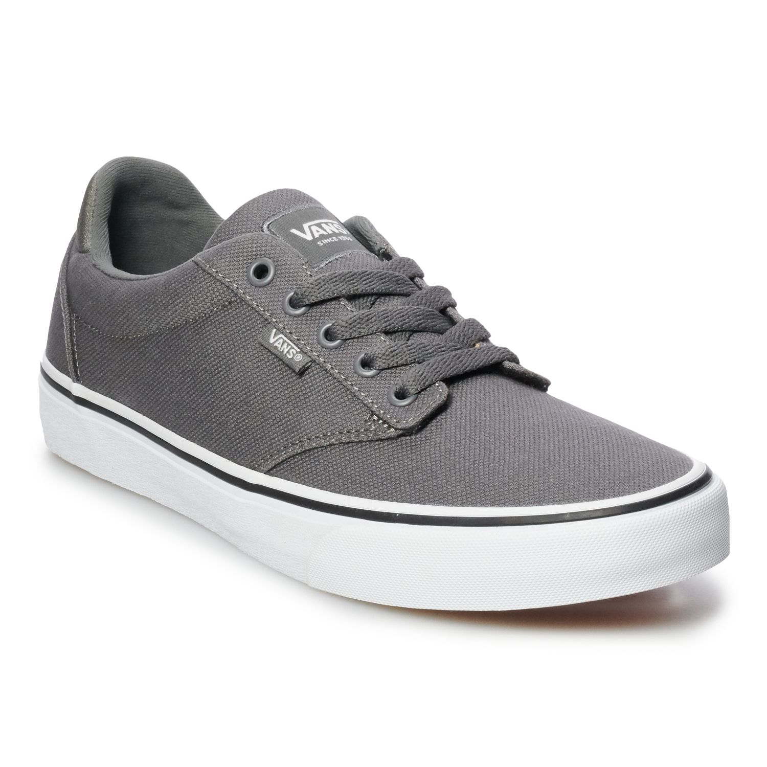 vans slip on grey and black