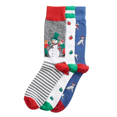 Men's Croft & Barrow® 3-pack Holiday Socks