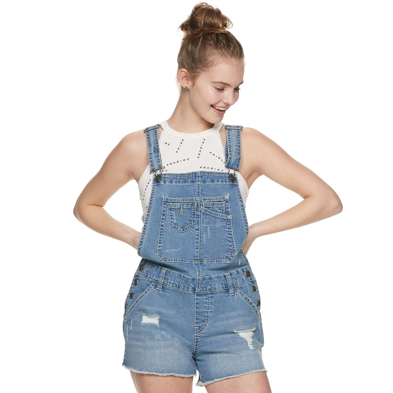 denim shortalls