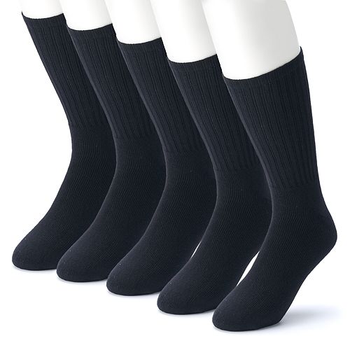 Men's Croft & Barrow® 5-pack Opticool Solid Crew Socks