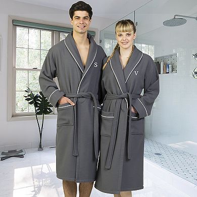 Linum Home Textiles Turkish Cotton Personalized Waffle Terry Bathrobe