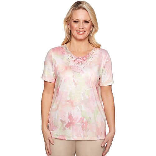 Women's Alfred Dunner Studio Watercolor Floral Knit Top