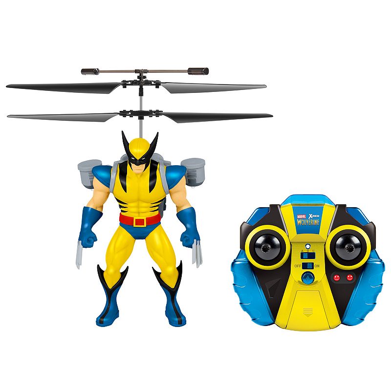 World Tech Toys Marvel Wolverine Flying Figure Helicopter, Multicolor