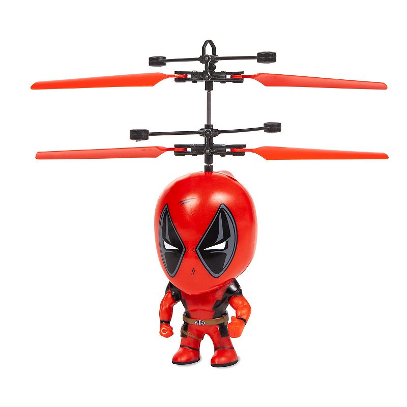 World Tech Toys Marvel Deadpool Flying Figure Helicopter, Multicolor