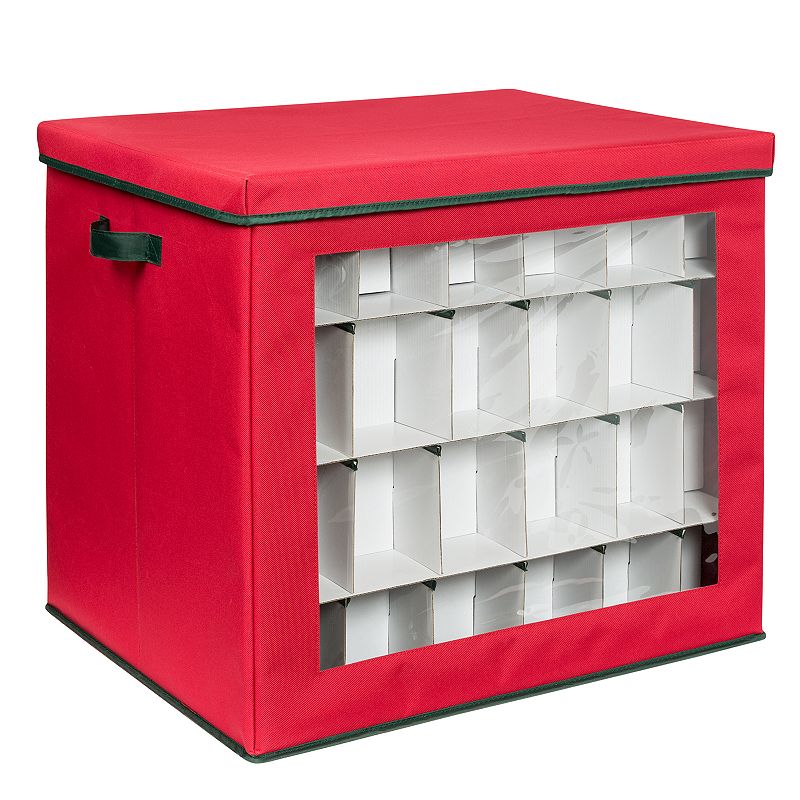 49969952 Honey-Can-Do Small Ornament Storage Cube, Red, ORG sku 49969952