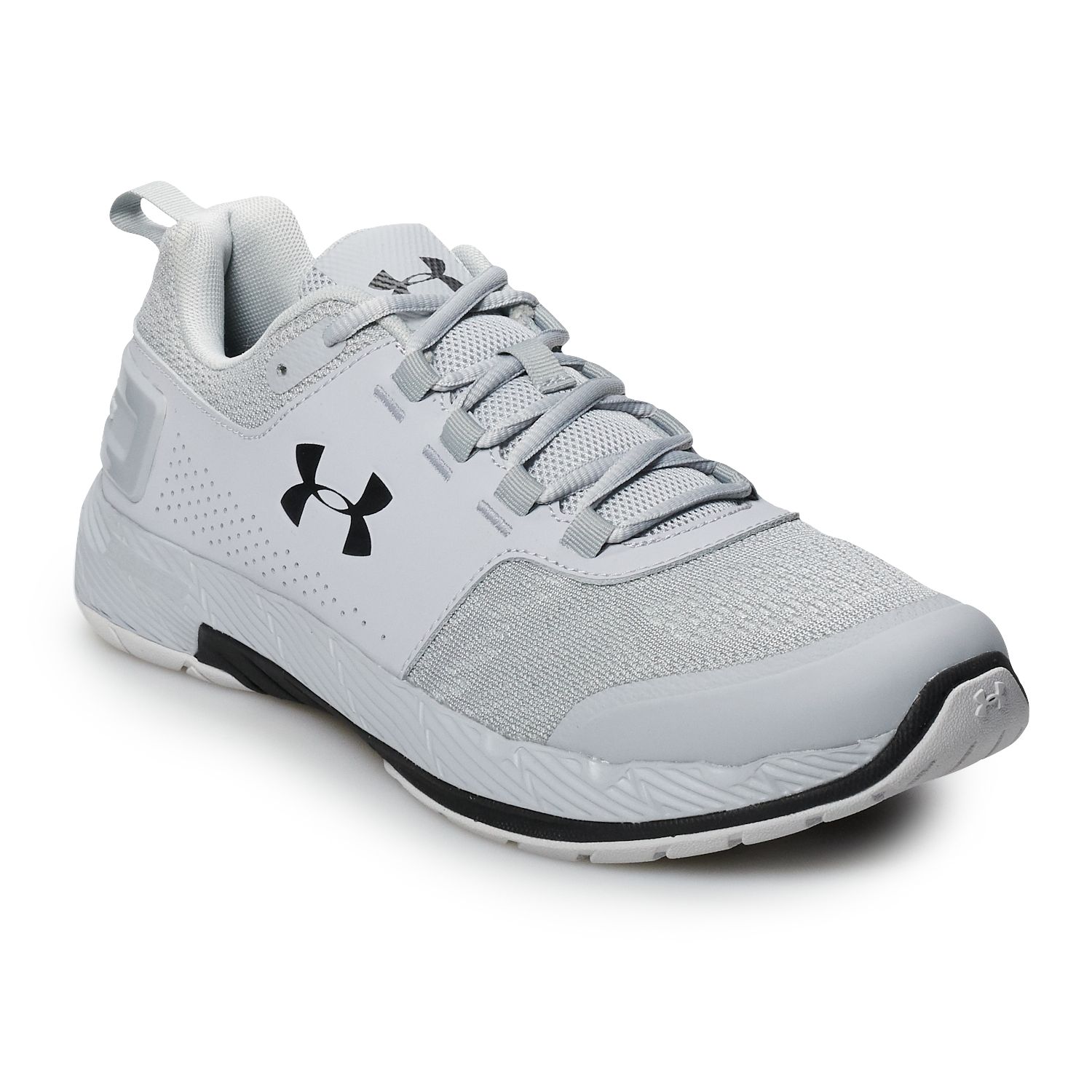 grey and black under armour shoes