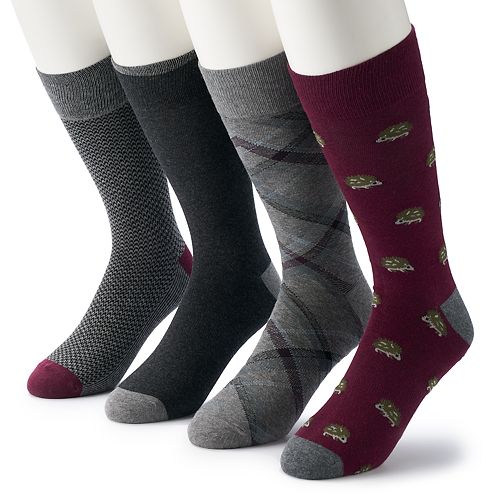 Men's Croft & Barrow® 4pack Opticool Hedgehog Crew Socks