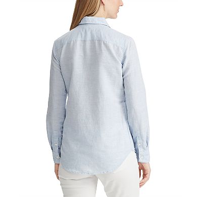 Women's Chaps Linen-Blend Shirt