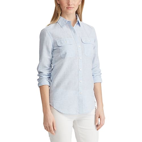 Women's Chaps Linen-Blend Shirt