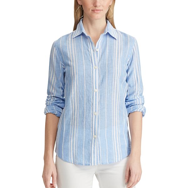 Women's Chaps Linen-Blend Shirt