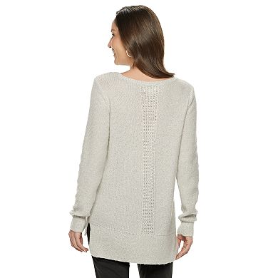 Women's Dana Buchman Cable-Knit Lurex Sweater