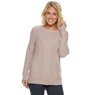 Women s Dana Buchman Cable Knit Lurex Sweater