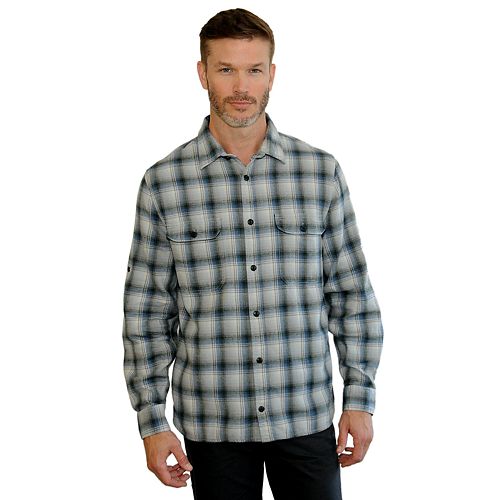 Men's Mountain and Isles Classic-Fit Plaid Flannel Button-Down Shirt