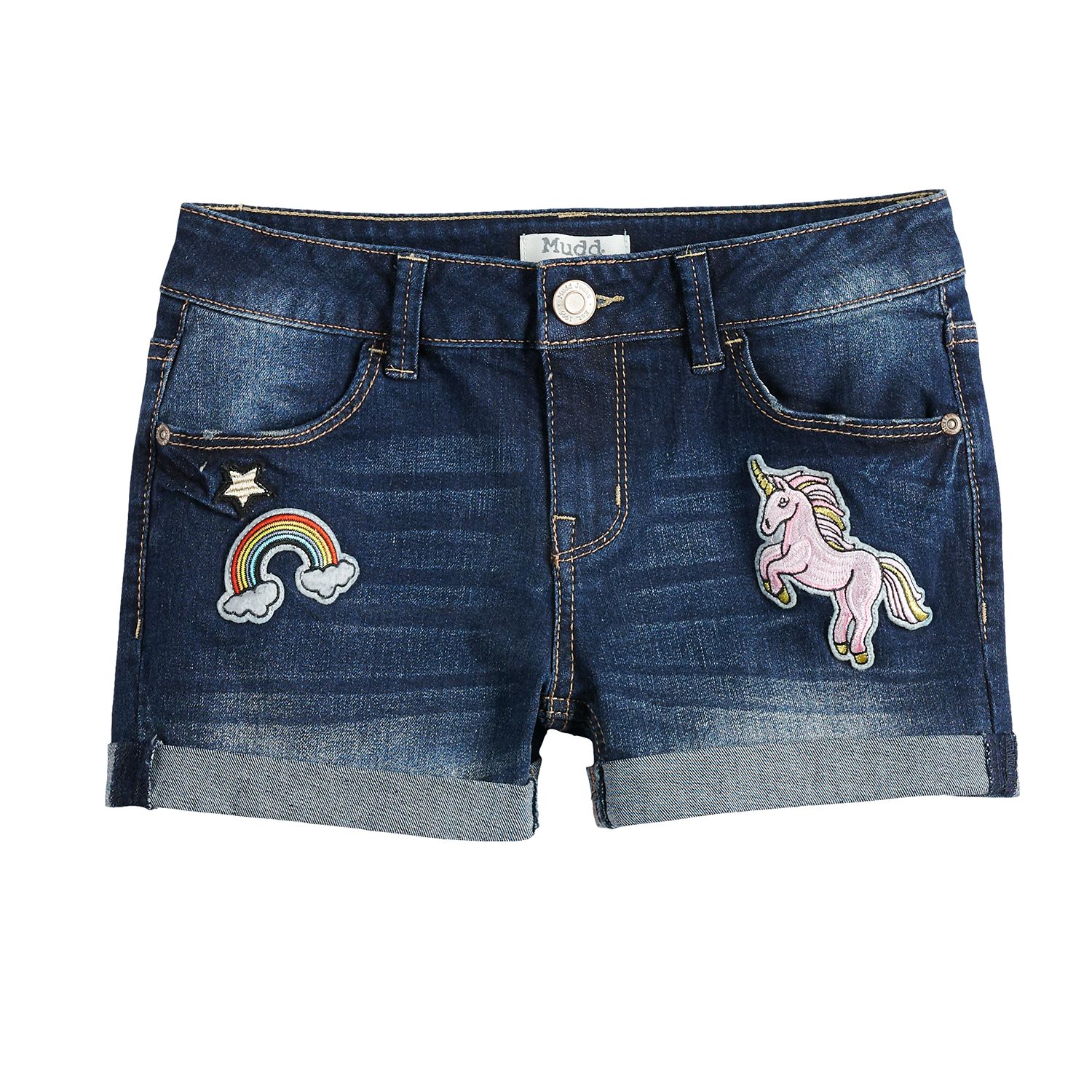 unicorn jean shorts