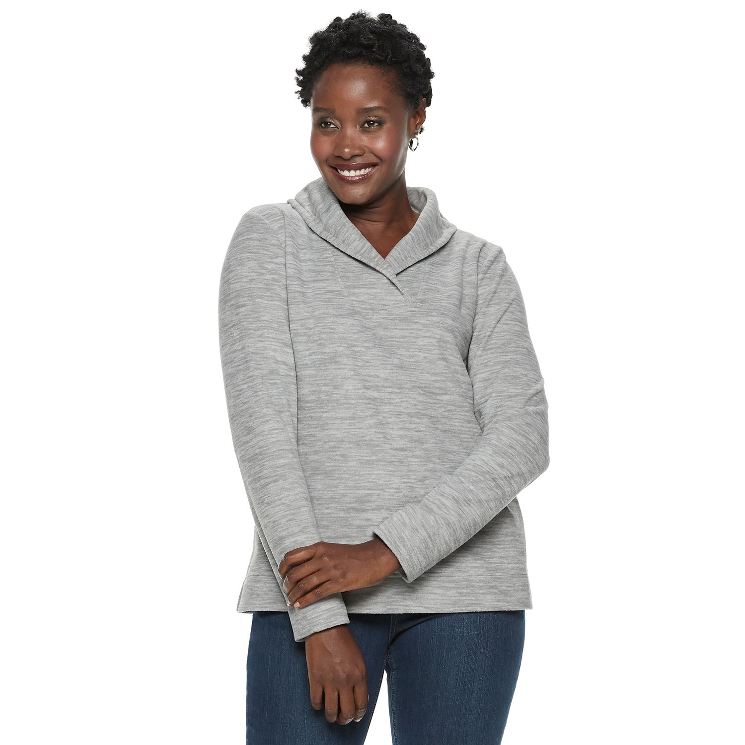 shawl collar sweatshirt womens