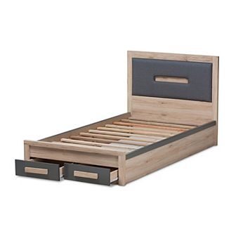 Baxton Studio Modern Twin Storage Platform Bed