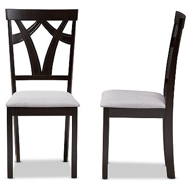Baxton Studio Modern Gray Dining Chair 2-piece Set