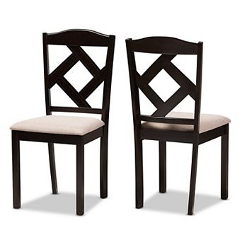 Baxton Studio Modern Beige Dining Chair 2 pc Set