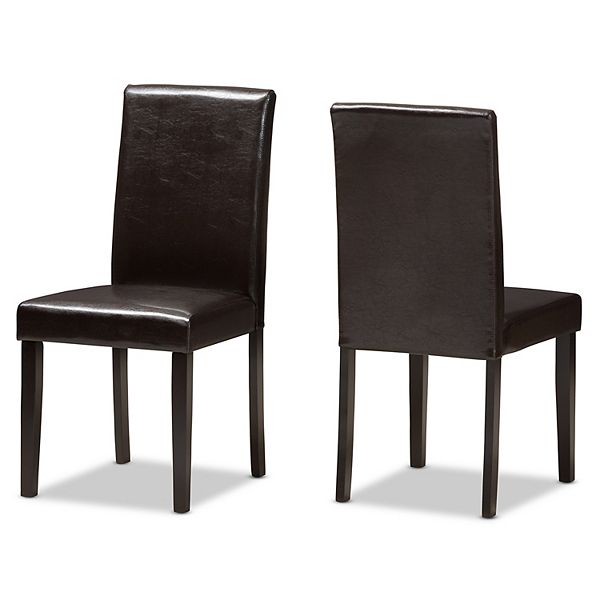 Baxton Studio Modern Espresso Dining Chair 2piece Set