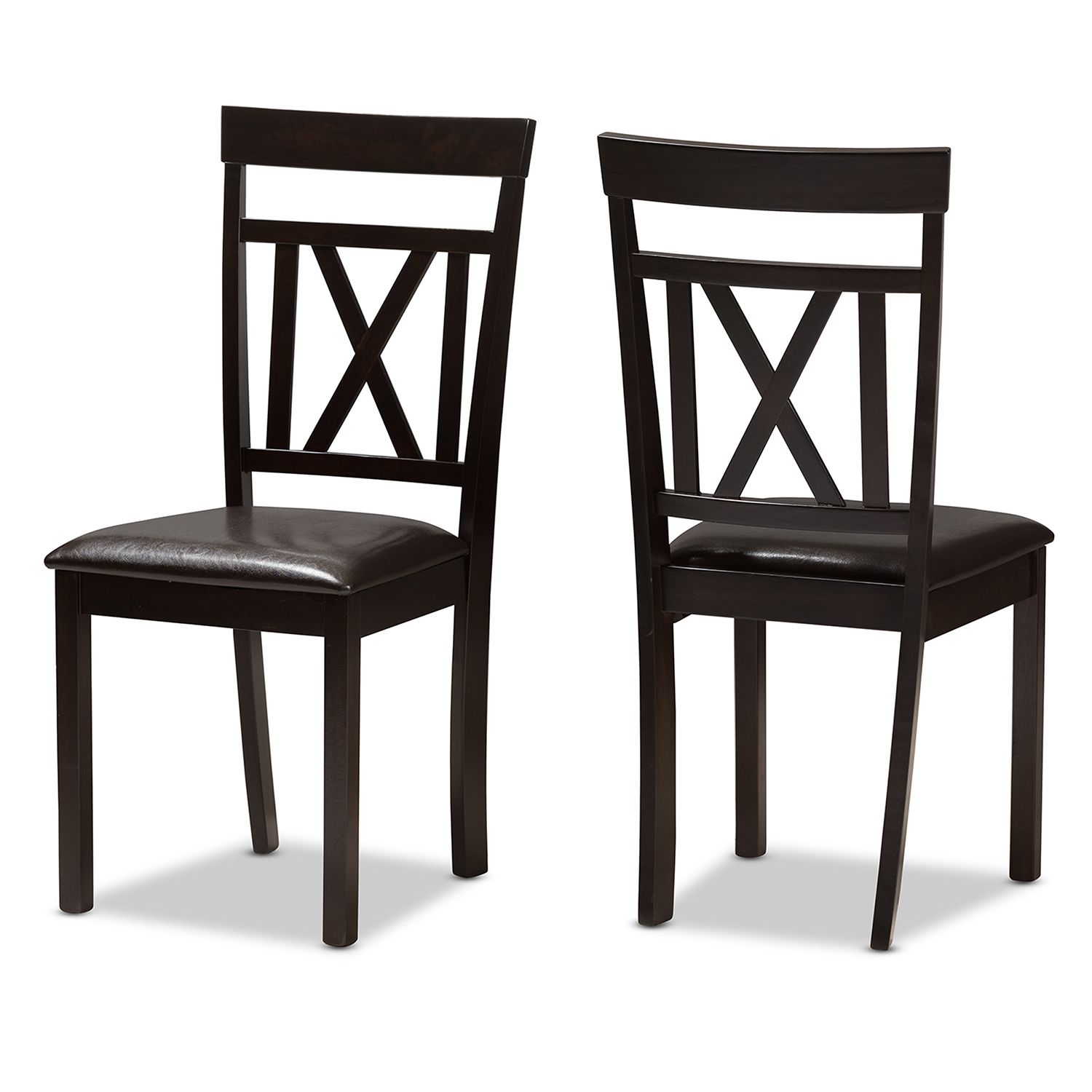 Baxton Studio Espresso Modern Dining Chair 2 Piece Set   3488327