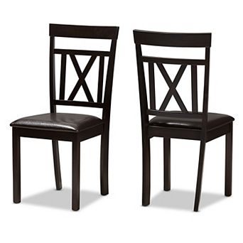 Baxton Studio Espresso Modern Dining Chair 2 pc Set