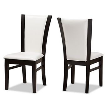 Baxton Studio Modern White Dining Chair 2 pc Set