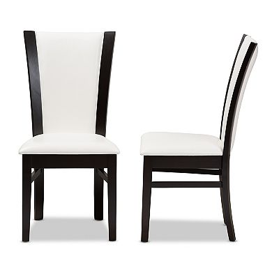 Baxton Studio Modern White Dining Chair 2-piece Set