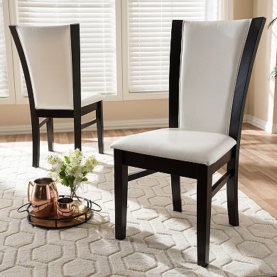 Baxton Studio Modern White Dining Chair 2-piece Set