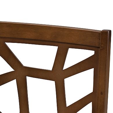 Baxton Studio Mid-Century Brown Dining Chair Set