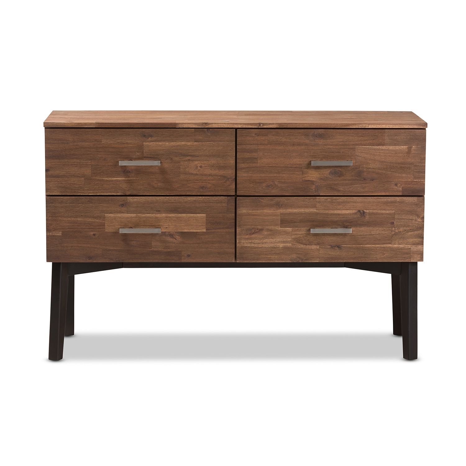 Baxton Studio Mid Century Walnut 4 Drawer Dresser   3488346