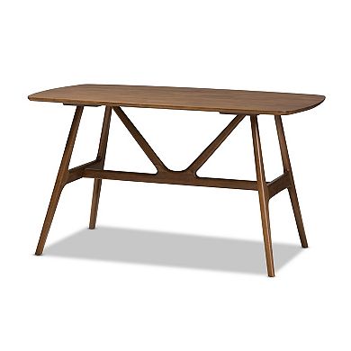 Baxton Studio Mid-Century Walnut 5-Piece Dining Set