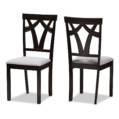 Baxton Studio Modern Gray Upholstered Chair & Table Dining 5-piece Set