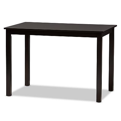 Baxton Studio Modern Espresso Button Tufted Chair & Table Dining 5-piece Set