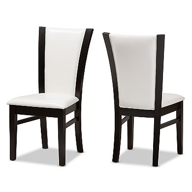 Baxton Studio Modern White Dining Chair & Table 5-Piece Set