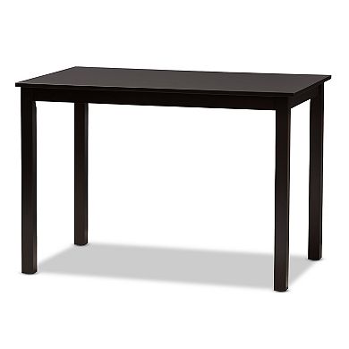 Baxton Studio Modern Espresso Curved Chair & Table Dining 5-piece Set